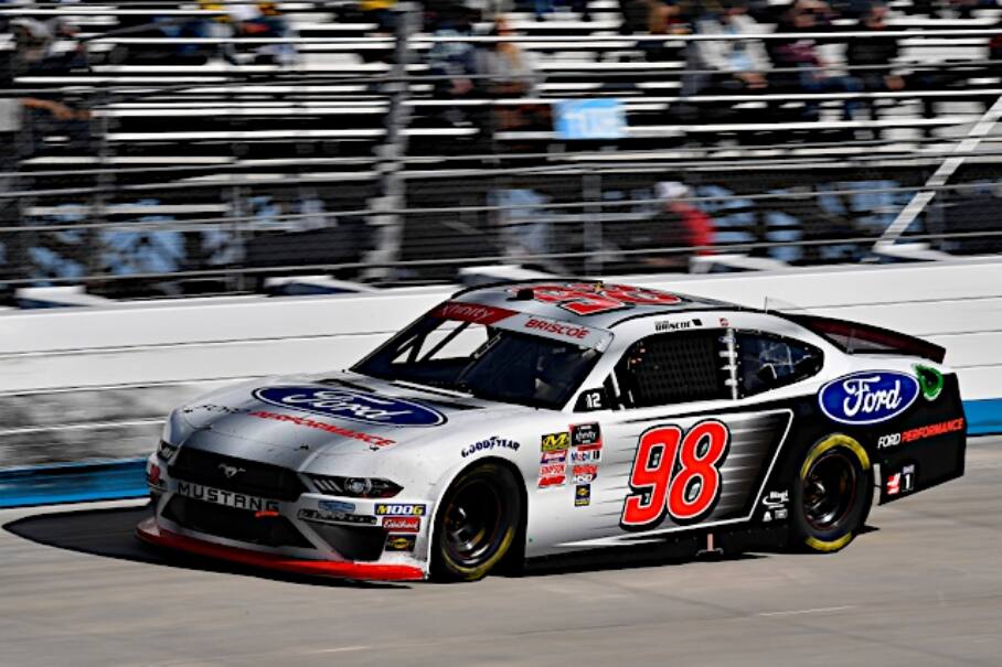 Mustangs led 131 of 200 laps on the day, led by SHR's Chase Briscoe, who led a race-high 71 laps. Mustangs led 131 of 200 laps on the day, led by SHR's Chase Briscoe, who led a race-high 71 laps.